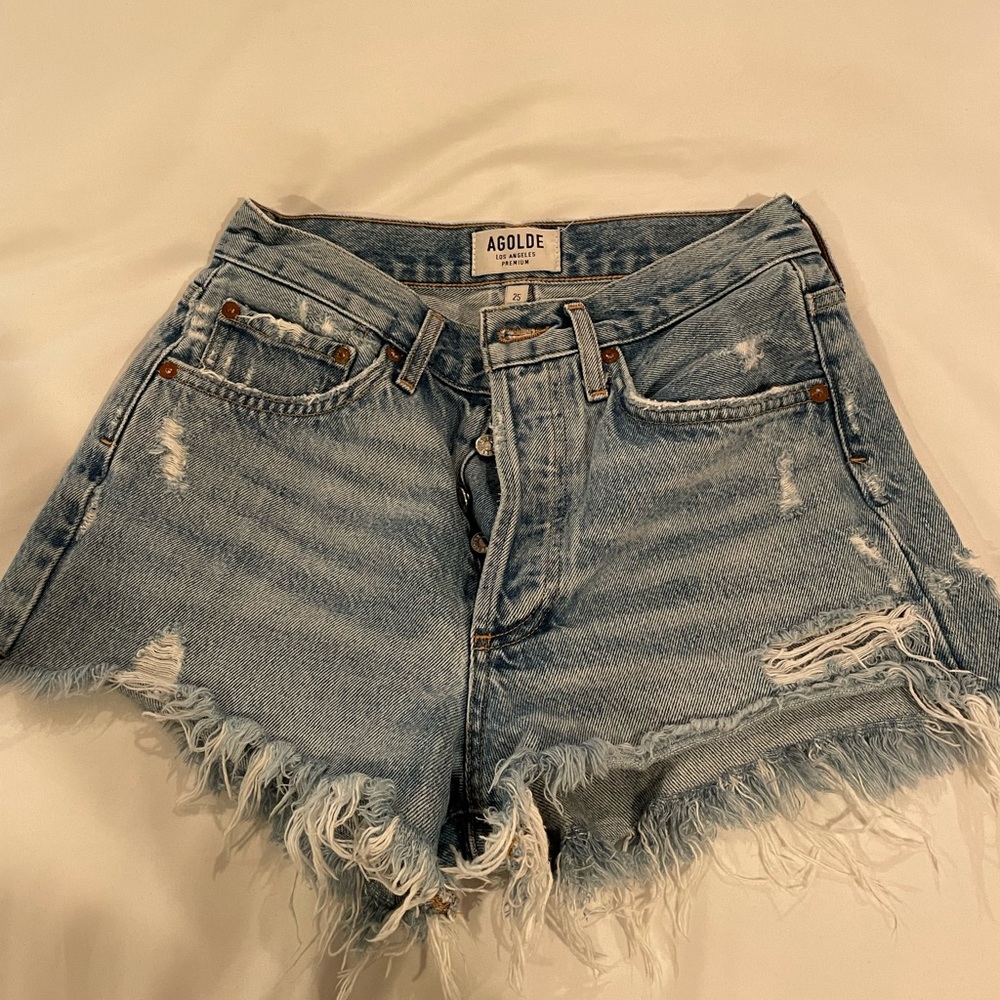 AGolde cutoff shorts